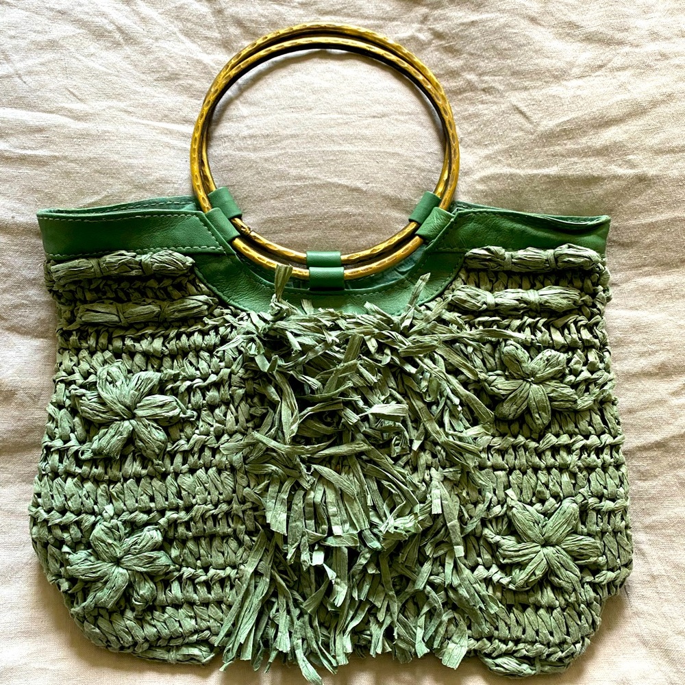 Anthropology Green Handbag, perfect condition